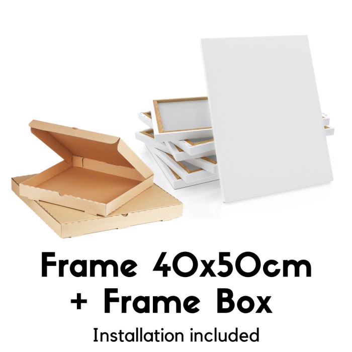 

(TERLARIS) Frame Kanvas Lukis 40x50 untuk Kanvas Ready Stock - Frame + Box
