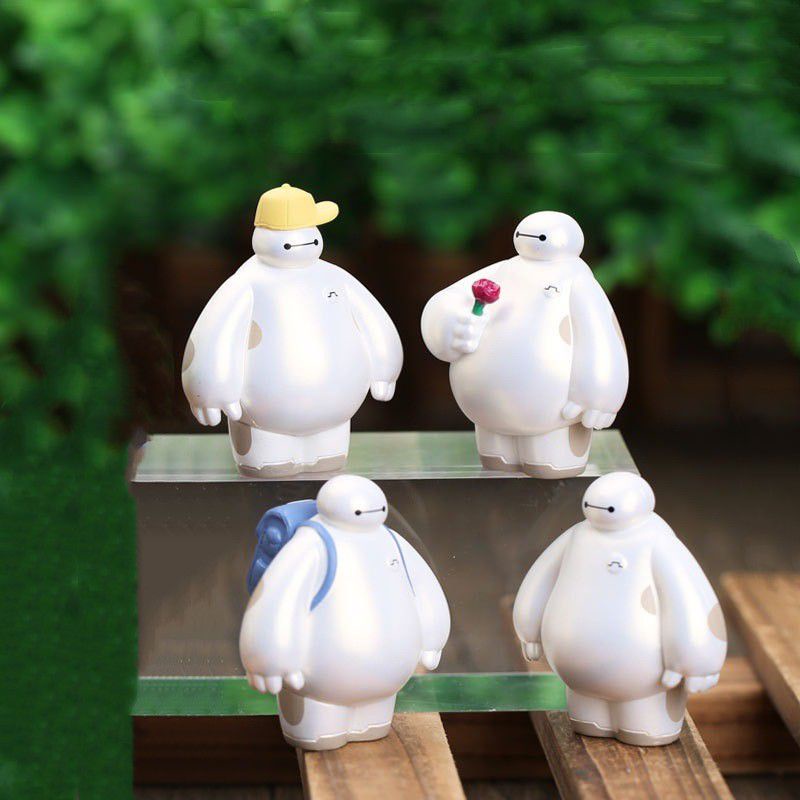 Big Hero 6 Baymax PVC Car Decoration Figure Robot Cartoon Decoration Toy Blind Box