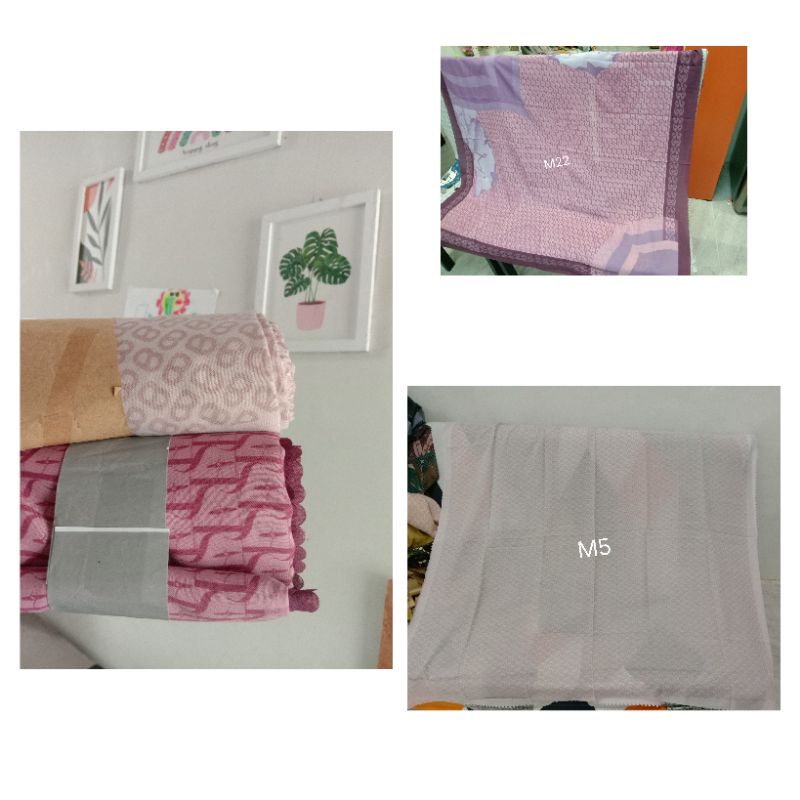 Jilbab Segiempat Motif Premium Voal