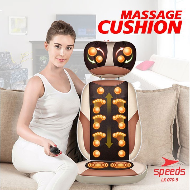 Kursi Pijat Kantor Mobil Sofa Elektrik Remote Massage Cushion 070-5