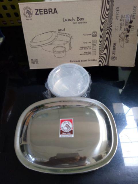 Zebra Stainless Lunch Box 16 Cm / Kotak Makan 152016