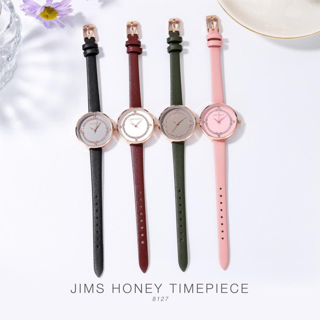 JAM TANGAN ORI JIMS HONEY JT 8127 JAM CEWEK / WANITA JH ORIGINAL JAM KULIT