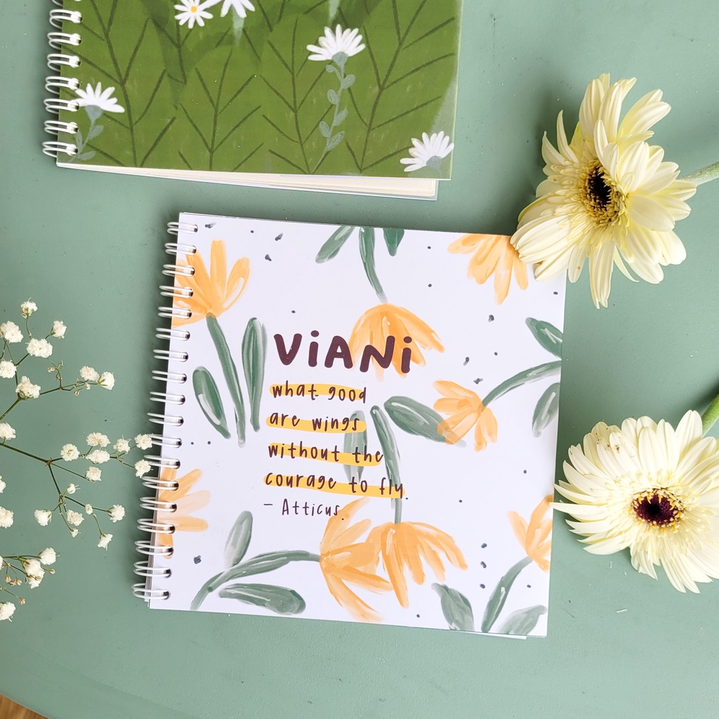 

Custom Square Notebook Flower Series Kawakib Books | Soft Cover