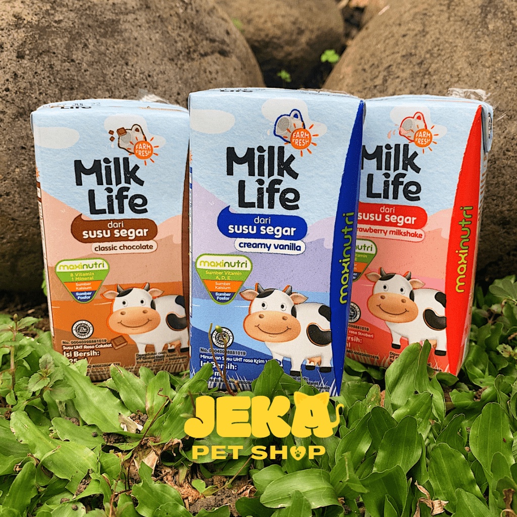 Susu UHT Milk Life 125 ml (1 DUS = 40 KOTAK)