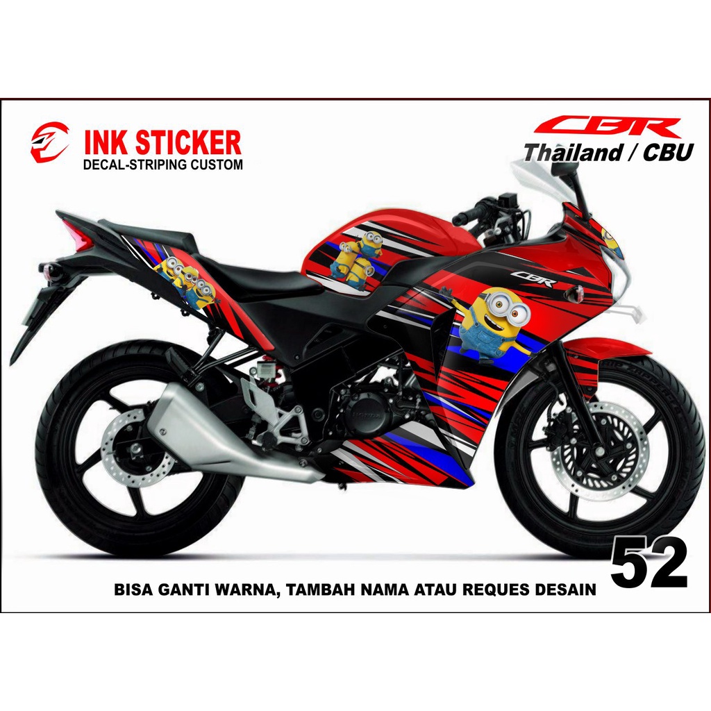 Sticker Decal CBR THAILAND, CBR CBU 150R / 250R 52 fullbody
