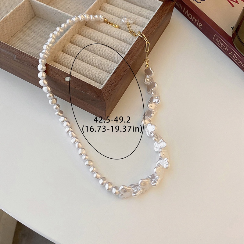 Kalung Rantai Klavikula Hias Liontin Hati Mutiara Untuk Wanita