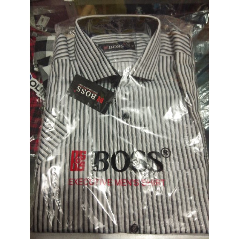 KEMEJA PRIA / kemeja lengan panjang motif / kemeja boss motif kemeja formal kemaja casual murah