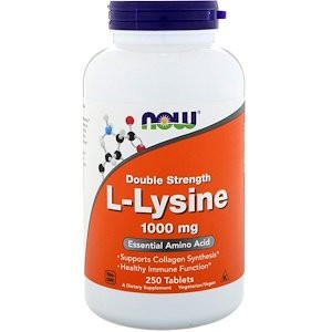 Now Foods Lysine 1000 mg 250 Tab Now Food Lysine Ori USA