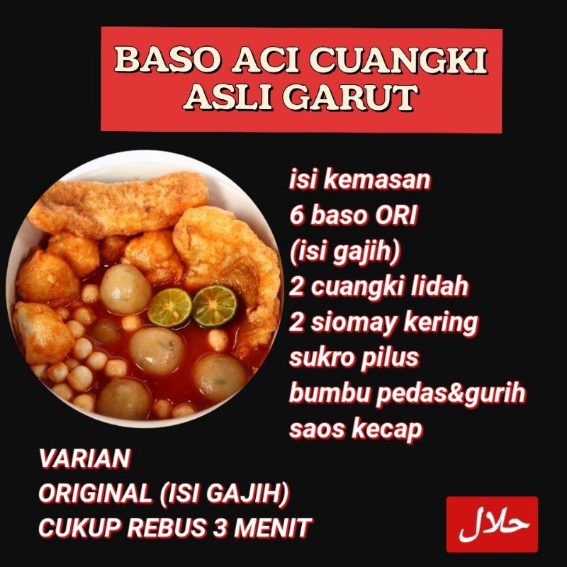 

bakso Aci cuanki original atau isi gaji