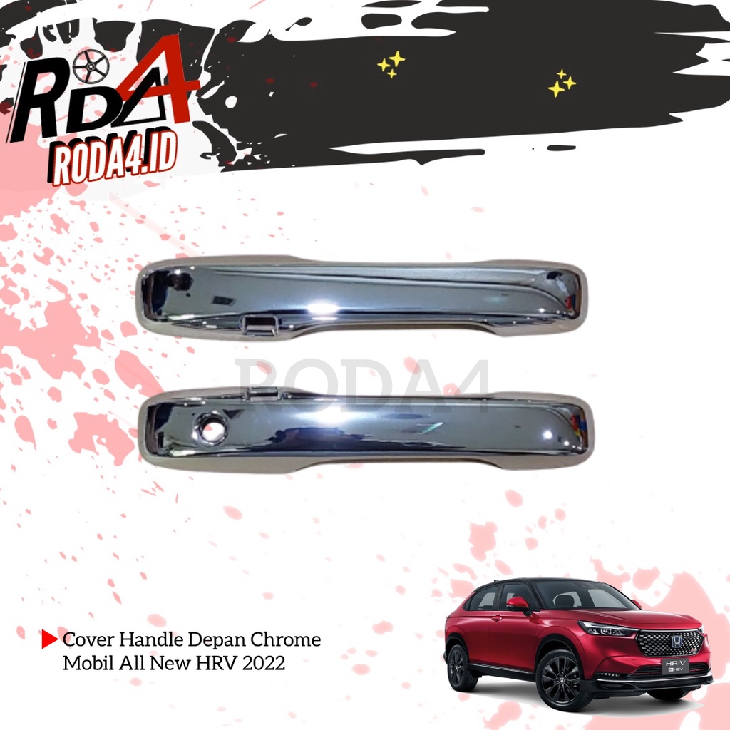 Cover Handle HRV Depan Pelindung Pintu Mobil All New HRV 2022 Hitam Doff Chrome