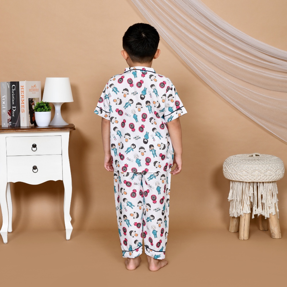 Nyenyak Piyama Anak Laki 2 - 4 Tahun / Setelan Baju Tidur Katun