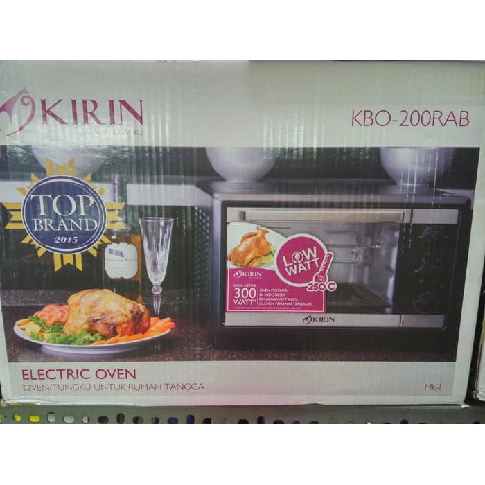 OVEN KIRIN KBO-200RAB ELECTRIC OVEN 300 WATT (LOW WATT)
