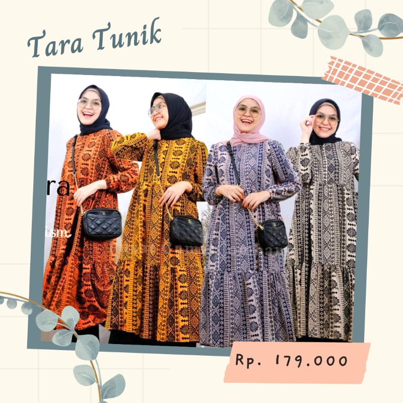 LONG TUNIK TUNIC PANJANG TARA TUNIK BY GREENISM BATIK ETNIK REMAJA KEKINIAN TERBARU 2021 2022 PREMIU