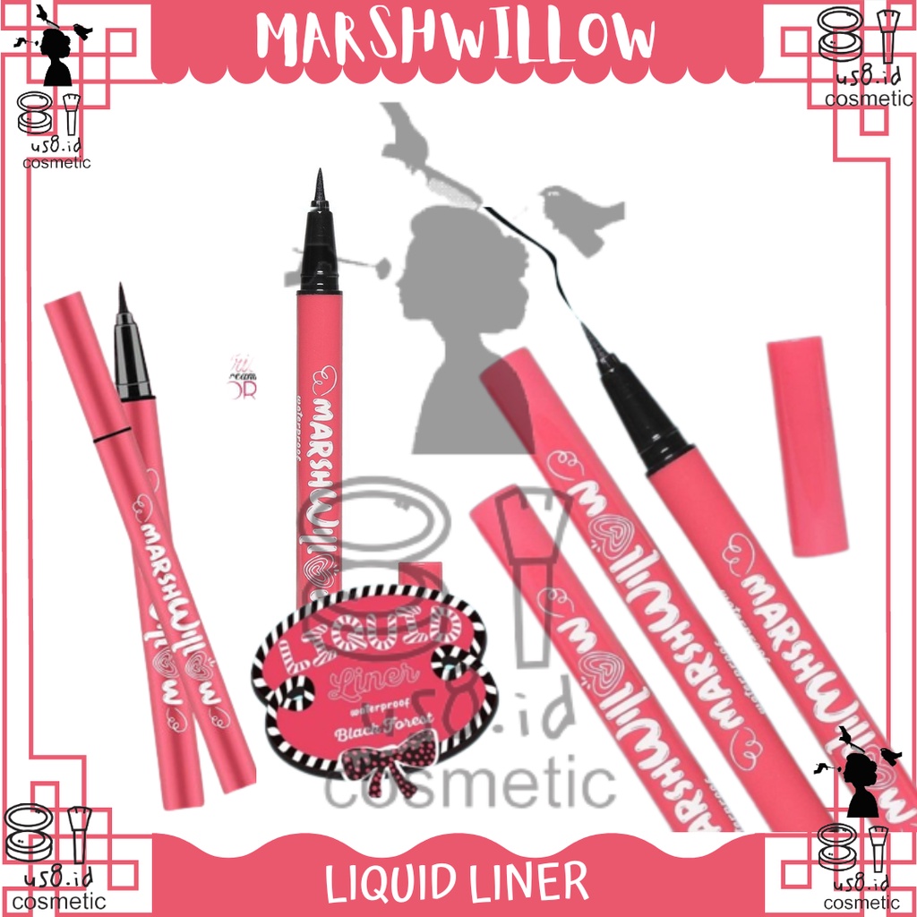 Marshwillow Liquid Liner Waterproof Black Forest Eyeliner by Natasha Wilona BPOM