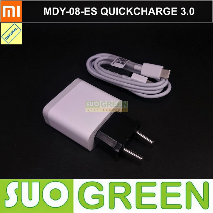 Kusus Hari Ini Original Mdy-08-Es Fast Charger Qualcomm Qc3.0 Xiaomi Original - Hitam Terbatas