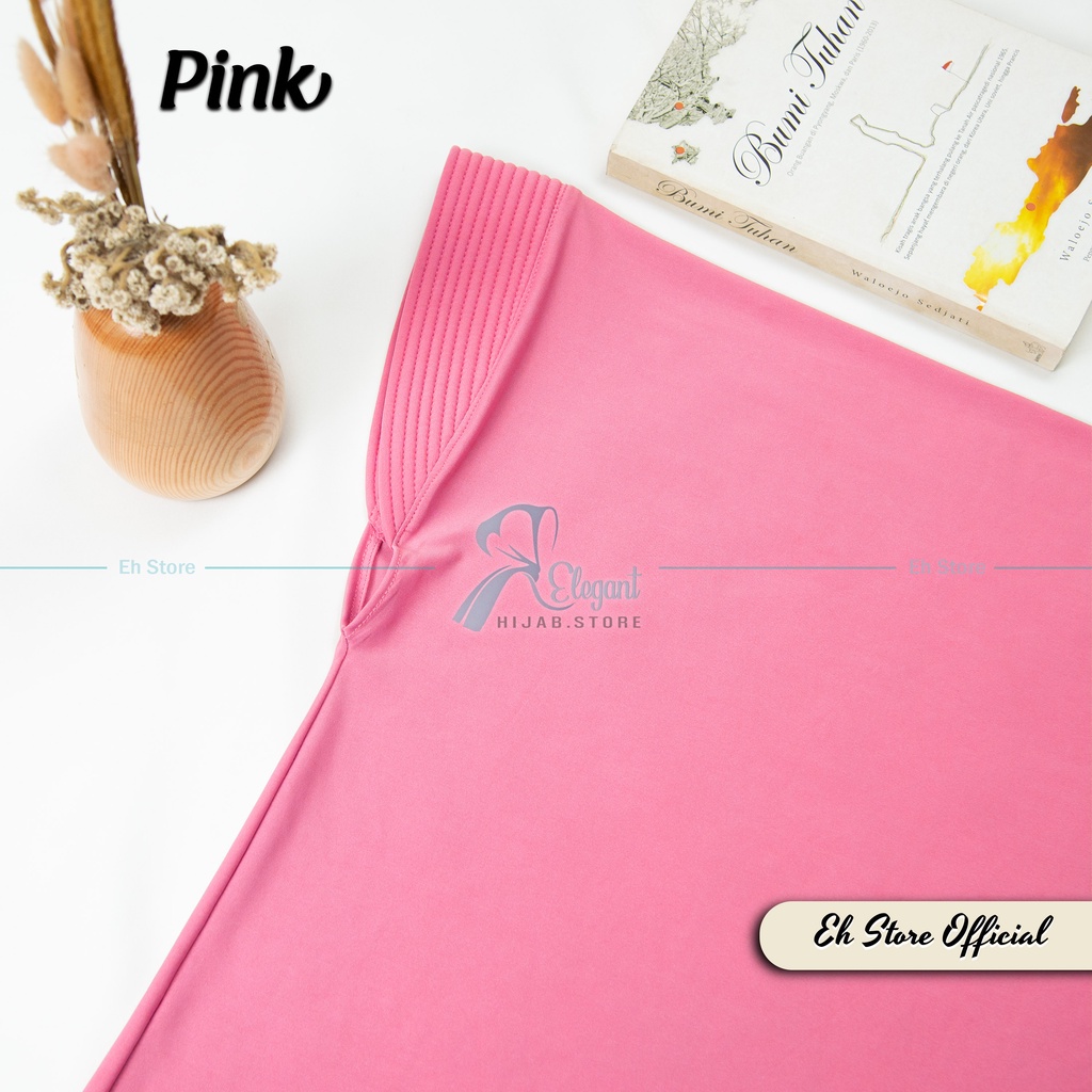 JILBAB BERGO HAMIDAH SPANDEX JERSEY PREMIUM | HIJAB SPORT I JILBAB SPORT I KERUDUNG BERGO I JILBAB INSTAN-Pink