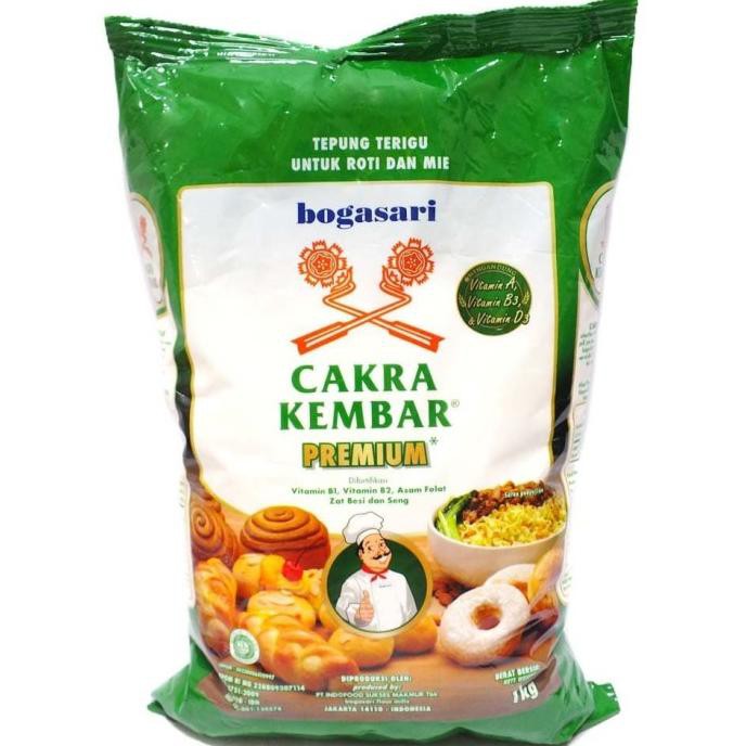 

Tepung Terigu Protein Tinggi Cakra Kembar 1 kg flour Original Bogasari