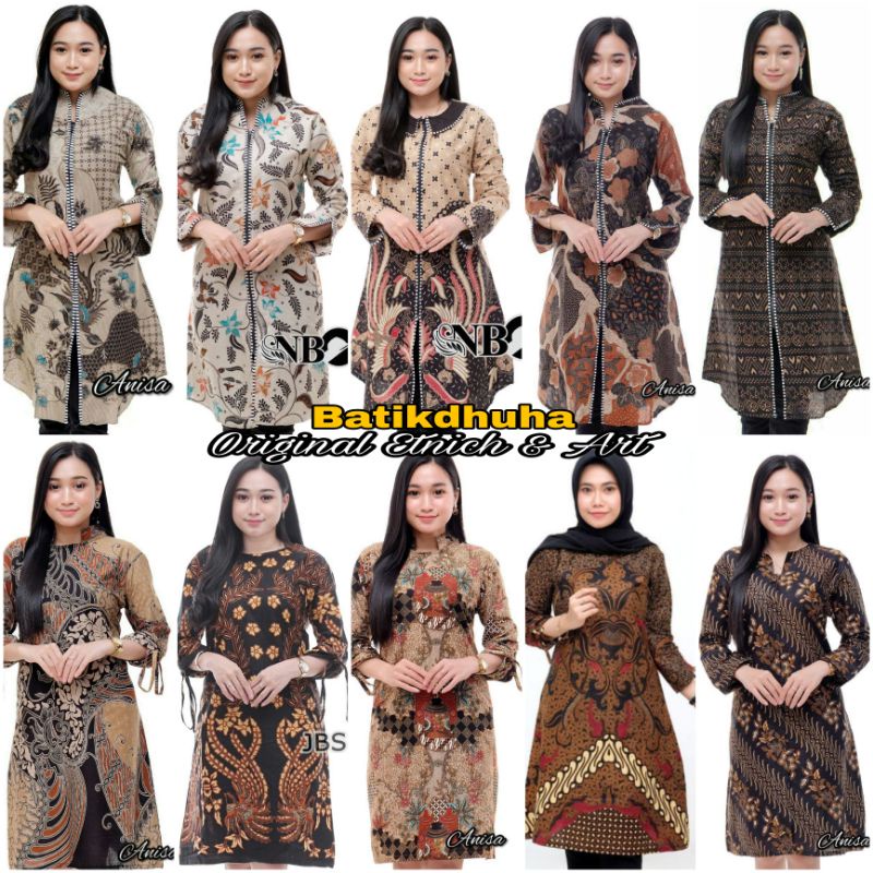 ATASAN BATIK WANITA WARNA COKLAT SOFT CREAM / BATIK WANITA WARNA SOFT COKLAT CREAM