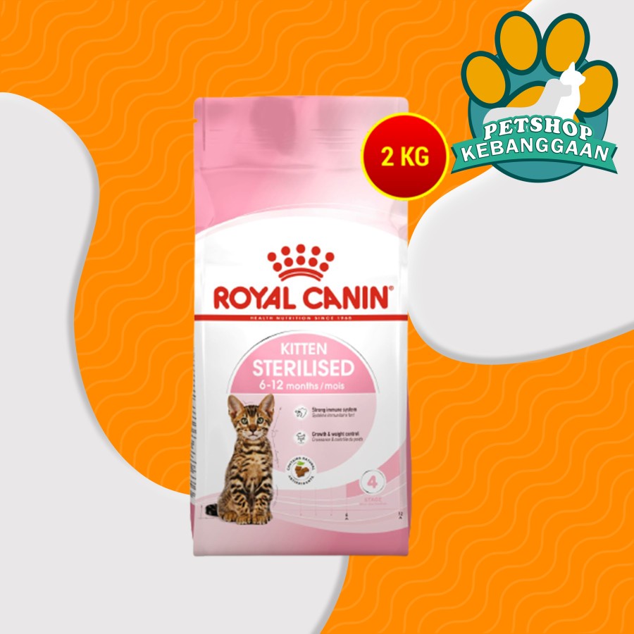 Royal Canin Kitten Sterillised Cat Food Makanan Kucing Sterill 2 KG