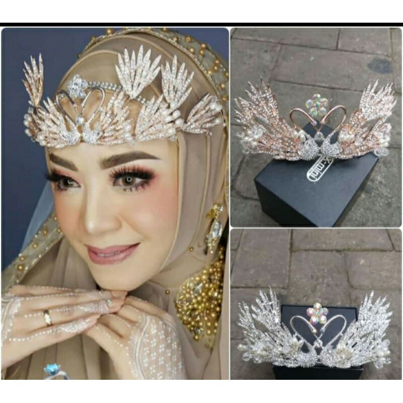 (COD) Mahkota pengantin cantik motif angsa