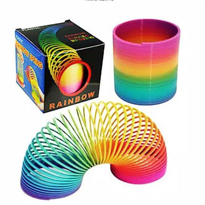 Mainan Slinky Rainbow Per Magic Spring Yoyo Cincin Besar L