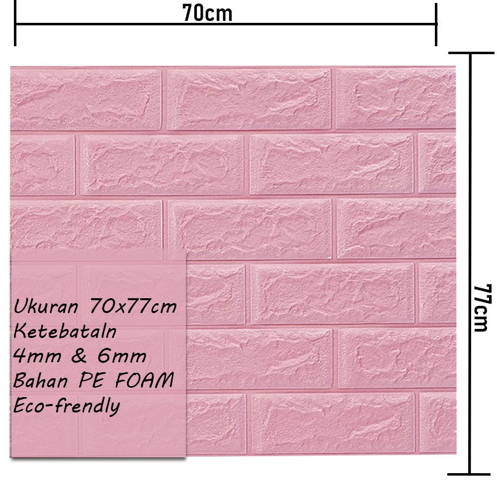 WALLPAPER BATU BATA 3D FOAM PANEL WALLFOAM 70X77 CM·HIGH QUALITY STIKER DINDING KERTAS DINDING BATA-7