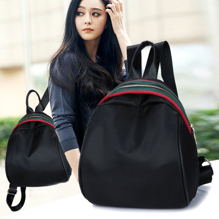 Tas Ransel Wanita Korea Style A409 Tas Ransel Wanita Import Mini - Hitam