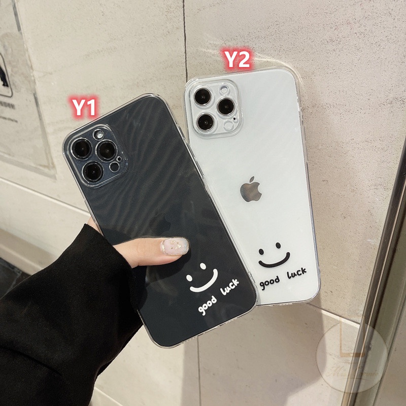 Samsung A32 A50S A22 A52 A72 A21S A12 A50 A51 A71 A20S A30S A31 A10S A11 M22 M32 F22  M11 M12 Good Luck Smiley Clear Soft Case-1