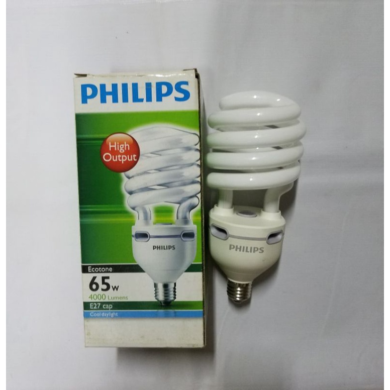Philips Ecotone Lampu Spiral Tornado 65W 65 Watt Putih Cool Daylight