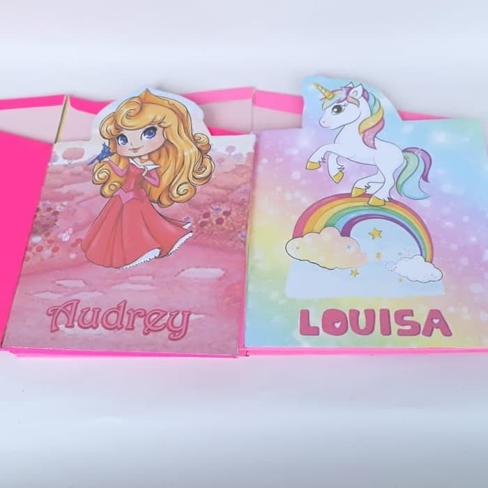 Storage box Lipat foldable kotak ulang tahun, ponytail, Unicorn Hamper