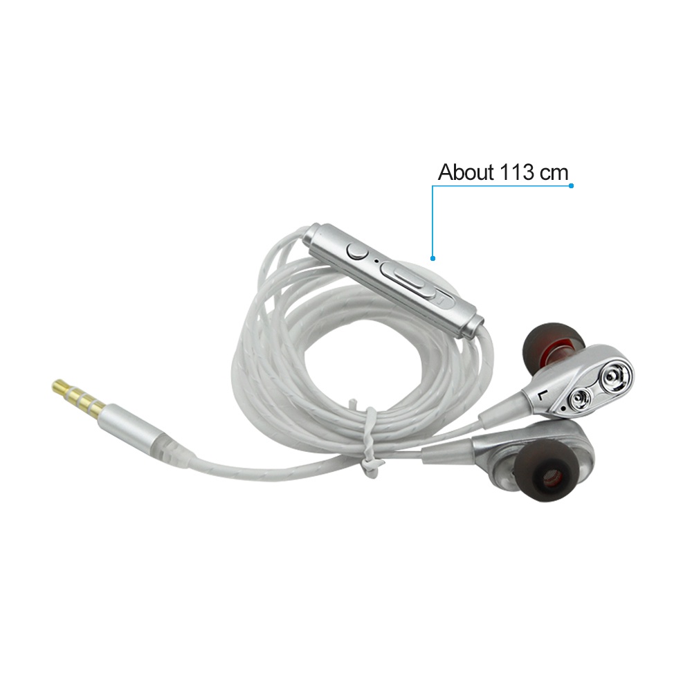 Earphone In Ear HiFi Stereo Kabel Jack 3.5mm Panjang 1.1M Untuk Olahraga Lari