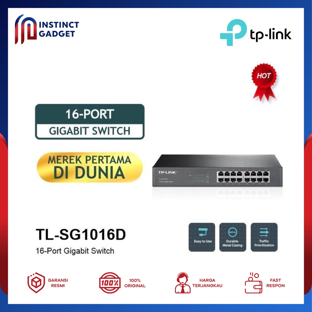 TP-LINK TP LINK TL-SG1016D 16-Port Gigabit Switch