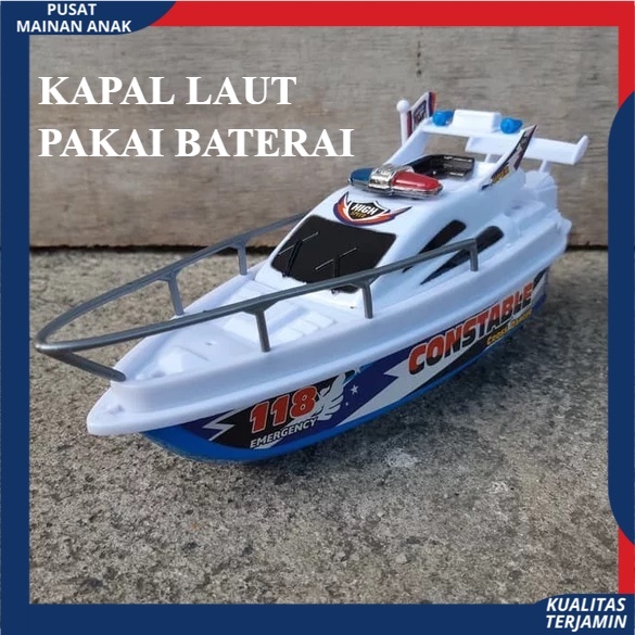 Mainan Kapal Laut Fery  speed boat Air Racing Boat mini Pakai Baterai SNI