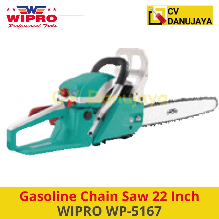 Gasoline Chain Saw 22" Gas Oil Mesin Gergaji Kayu Wipro WP-5167