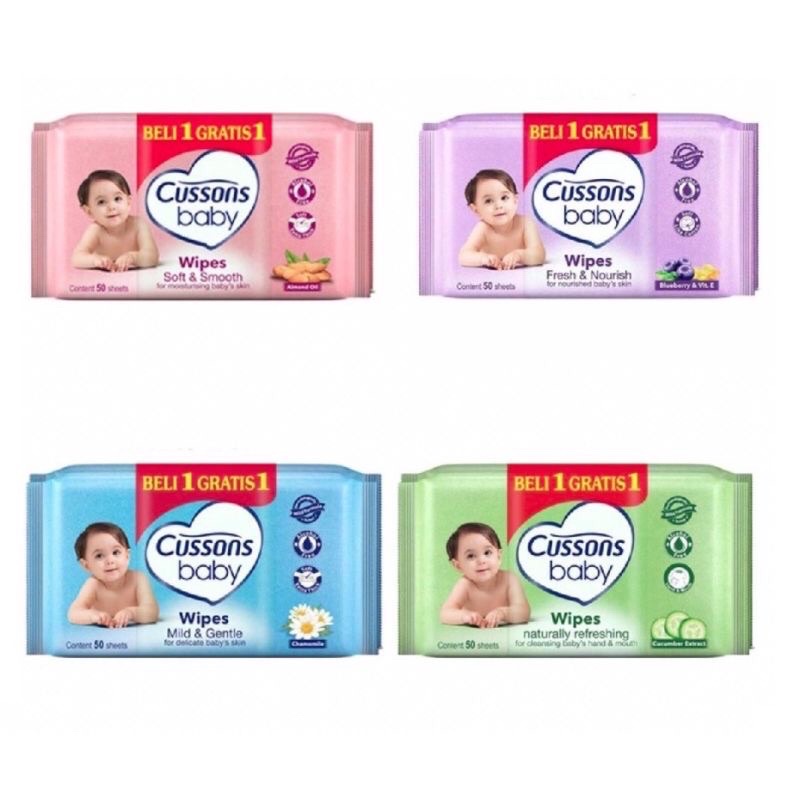 Cussons Baby wipes - tisu basah bayi - tisu basah ganti popok