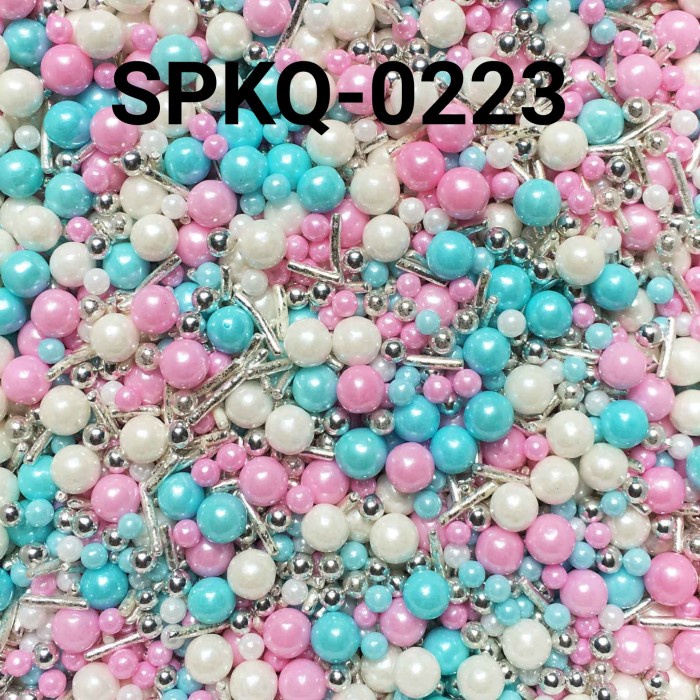 

SPKQ-0223 SPRINKLES SPRINKLE SPRINKEL 250GR MUTIARA MESES SILVER OBRAL DISKON
