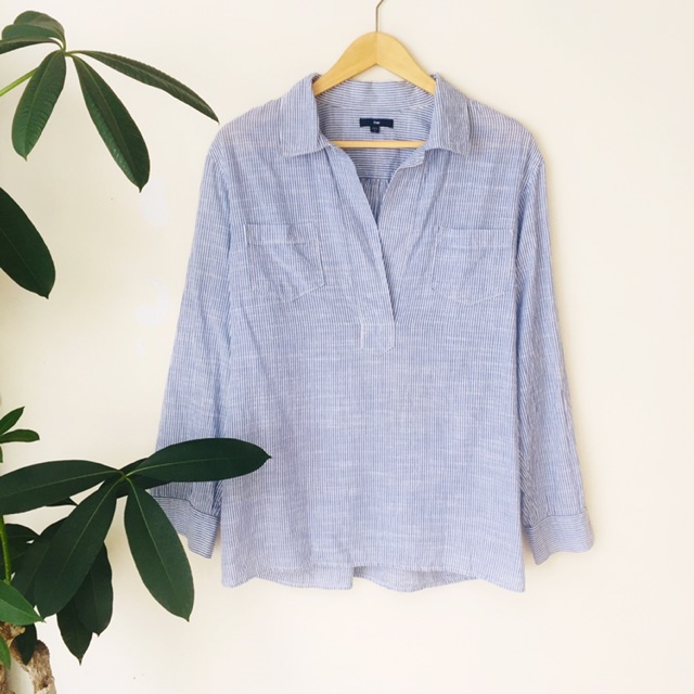 Kemeja Katun Stripe import ORI GAP