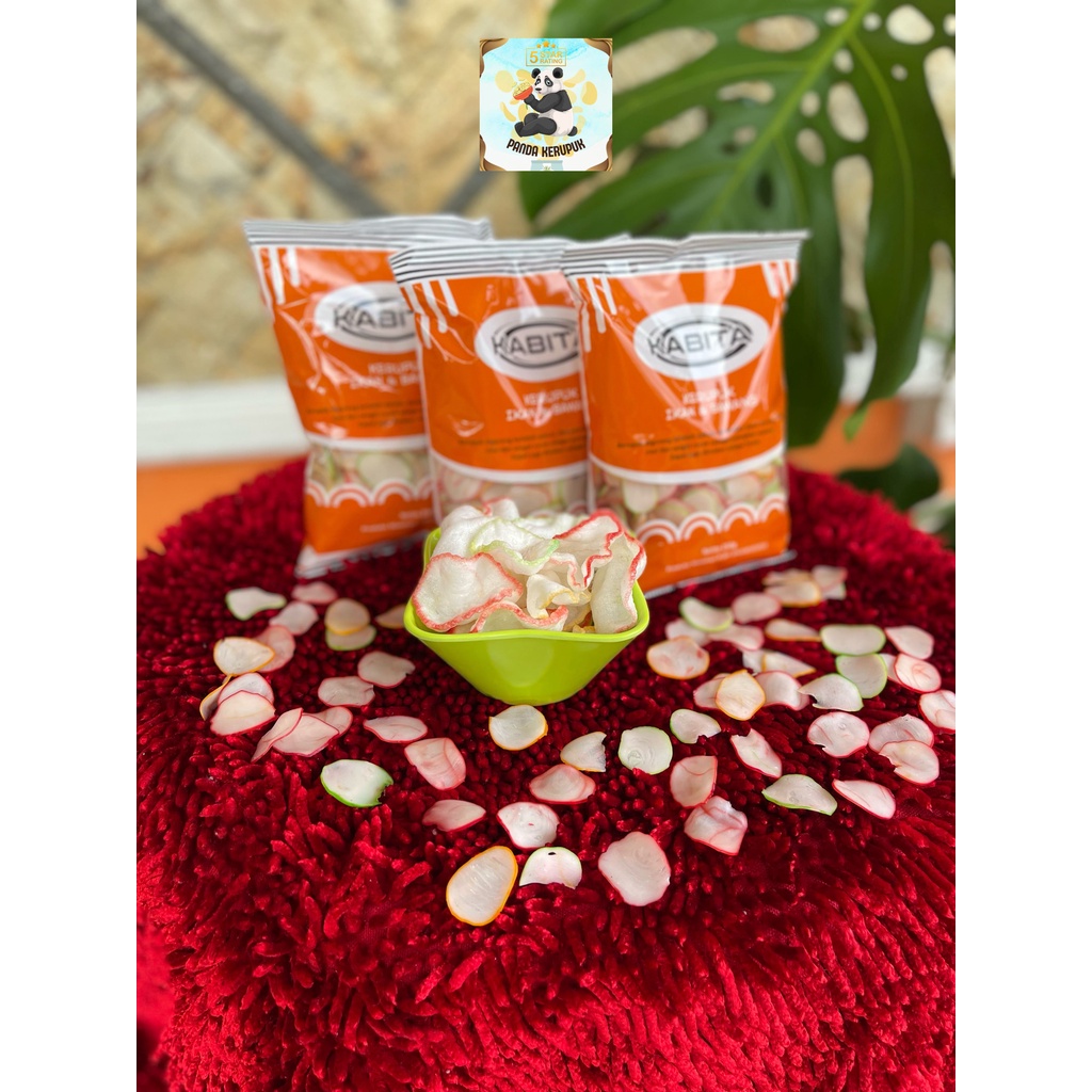 

KERUPUK KABITA PUTIH PINGGIR KERUPUK BAWANG KERUPUK PRASMANAN GARLIC CRACKERS 250g