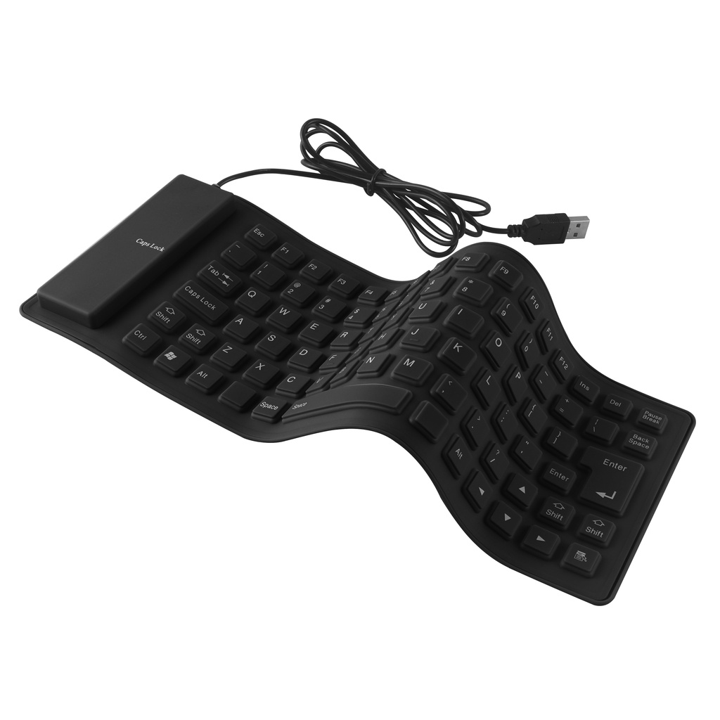 Keyboard Gaming 85 Tombol Mini USB Flexible Anti Air Bahan Silikon Lembut Bisa Dilipat Untuk Komputer / Laptop