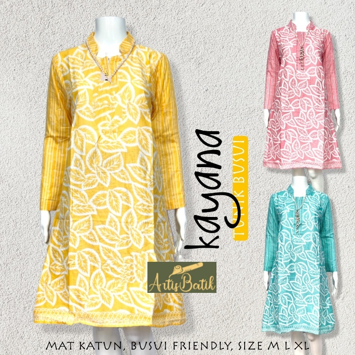 3 WARNA  ADA JUMBO  TUNIK BUSUI FRIEDLY TUNIK KAYANA BATIK  ETNIK BATIK WANITA SERGAAM BATIK KERJA S