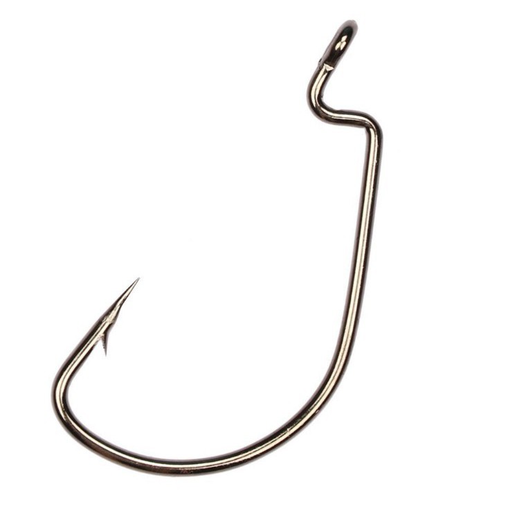 10Pcs/bag Jig Kail Umpan Pancing For Soft Bait Bentuk Cacing Warna Silver Fishing Hook
