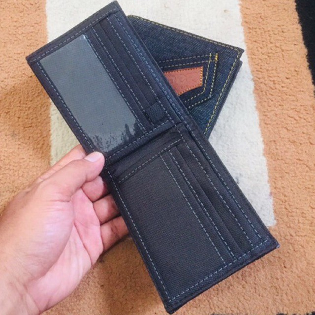 dompet anak muda keren bahan denim variasi model lipat dua horizontal #dompetdenim #dompetmurah #murahmeriah