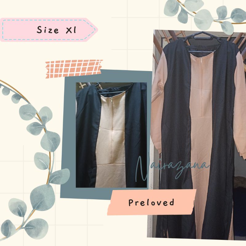 Preloved gamis jumbo/ GAMIS MOSCREPE PRELOVED JUMBO XL, GAMIS BUSUI, GAMIS LEBARAN MURAH