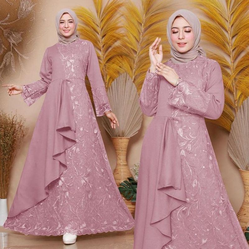 BAJU GAMIS WANITA TERBARU GAMIS MEWAH TRENDY KEKINIAN