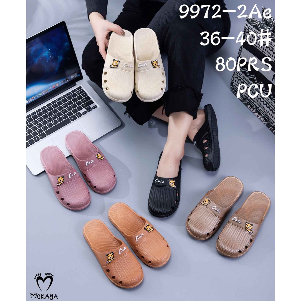 Sepatu Sandal Slop Jelly PCU Cute FOX lucu simple trendy Import MKY MLS-9972-2Ae 36-40