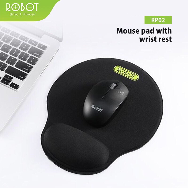 Mousepad Anti Slip ROBOT RP02 New Gaming Polos Hitam Murah Rubber Original - Garansi Resmi 1 Tahun