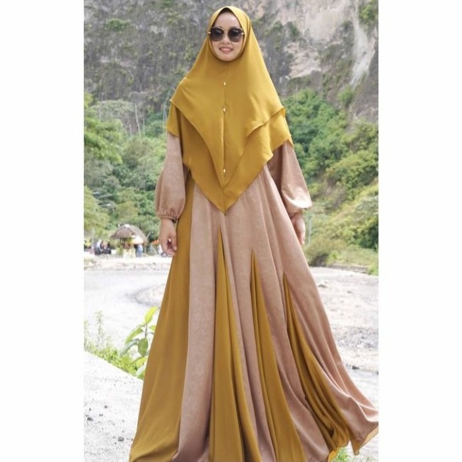 Lula Set - Original by AIFA BUTIK SYARI (Dress + Khimar)