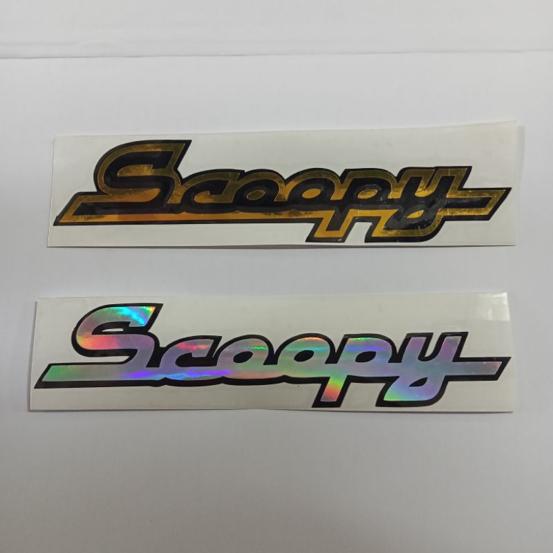 STIKER SCOOPY STICKER CUTTING LOGO SCOOPY HOLOGRAM STIKER MOTOR