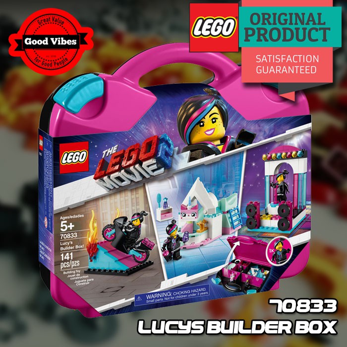 LEGO Original MOVIE 2 70833 Lucys Builder Box - Mainan Anak Edukasi Kreatif Lego Tas Koper Mobil