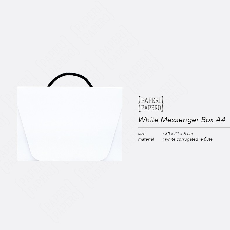 

White Messenger Box A4 - Boks Hampers Notes / Aksesoris / Alat Tulis (10 pcs)